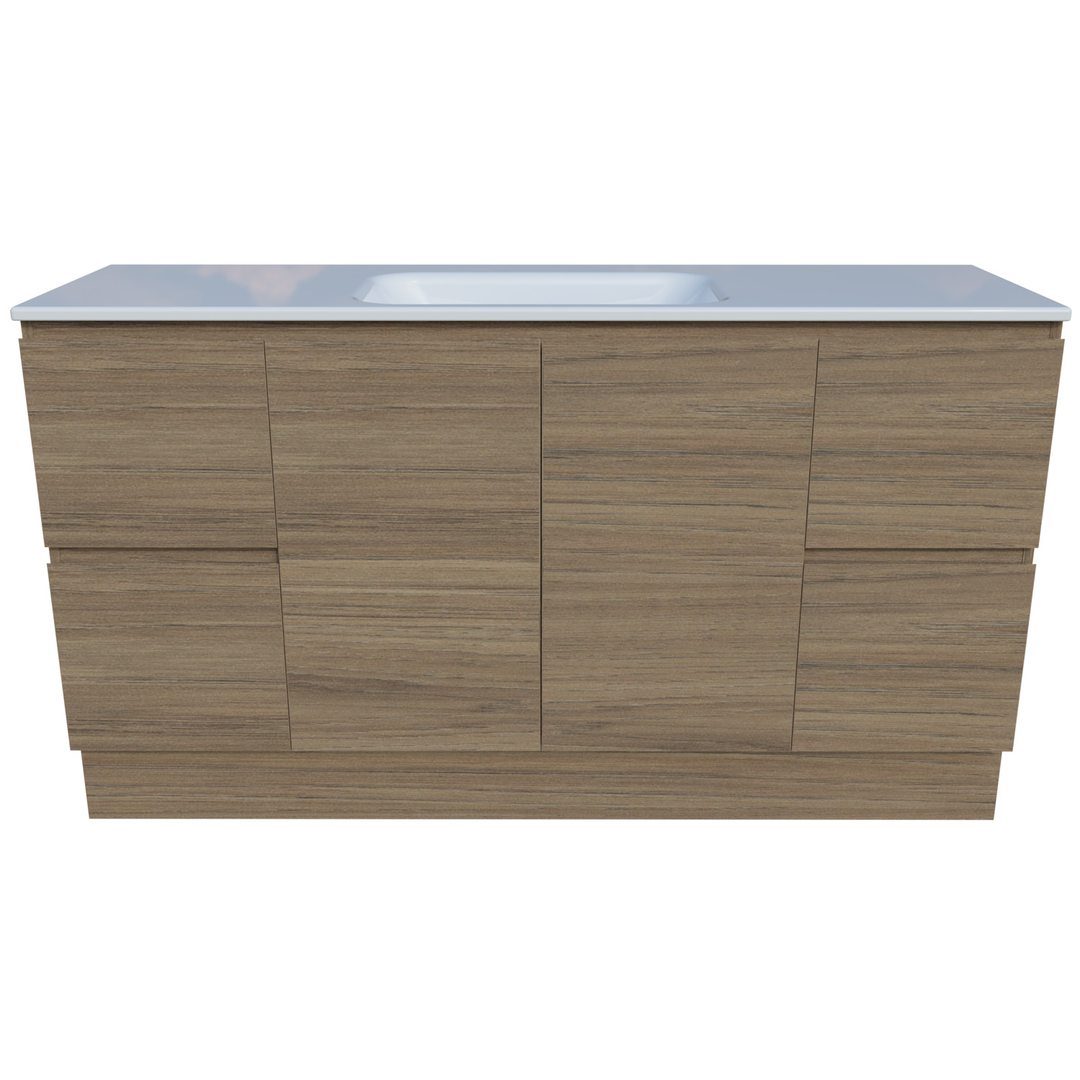 Timberline Nevada Vanity 1500mm Centre Bowl Stadium Top Floor Standing