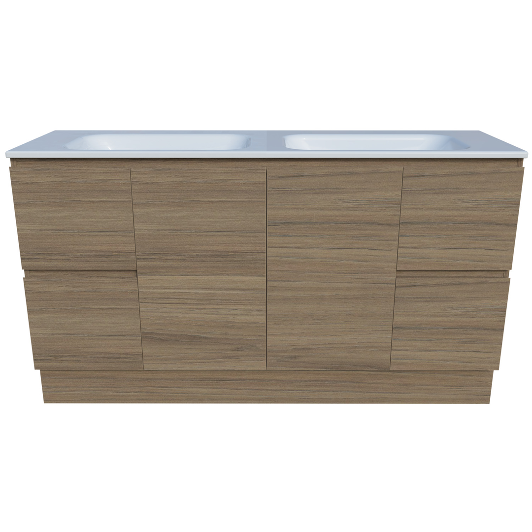 Timberline Nevada Vanity 1500mm Double Bowl Stadium Top Floor Standing