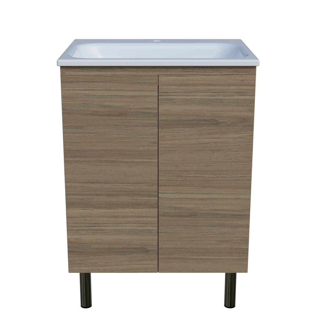 Timberline Nevada Vanity 600mm Centre Bowl Stadium Top On Legs