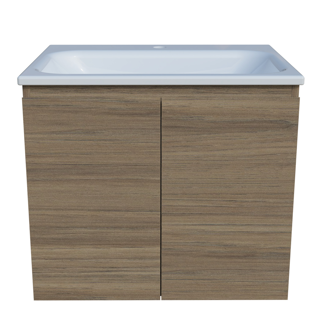 Timberline Nevada Vanity 600mm Centre Bowl Stadium Top Wall Hung