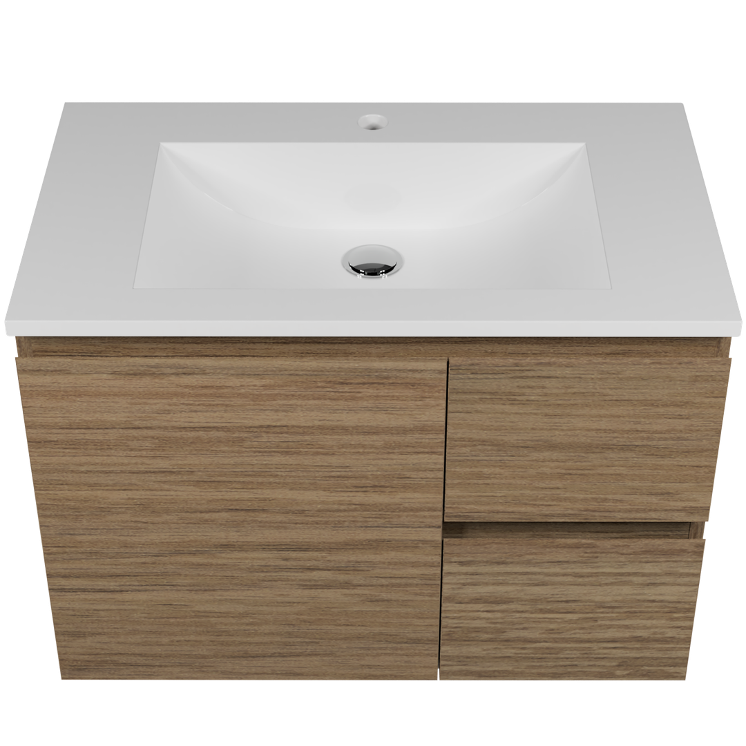 Timberline Nevada Vanity 750mm Regal Acrylic Top Wall Hung