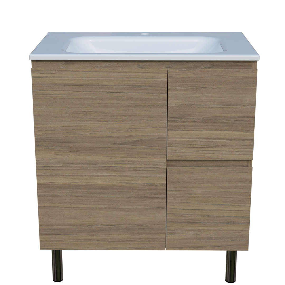 Timberline Nevada Vanity 750mm Centre Bowl Stadium Top On Legs