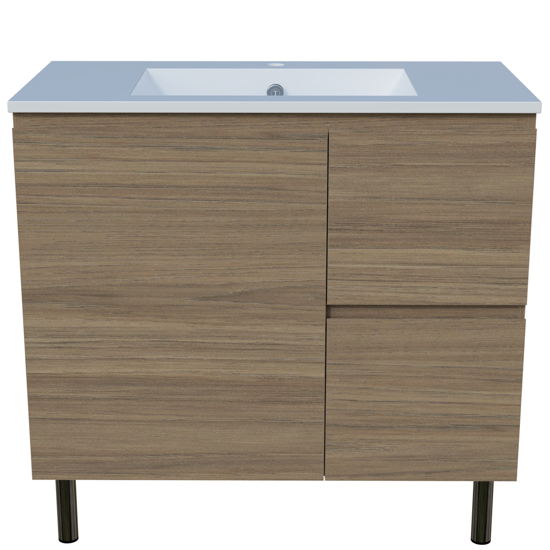 Timberline Nevada Vanity 900mm Right Bowl Alpha Top On Legs