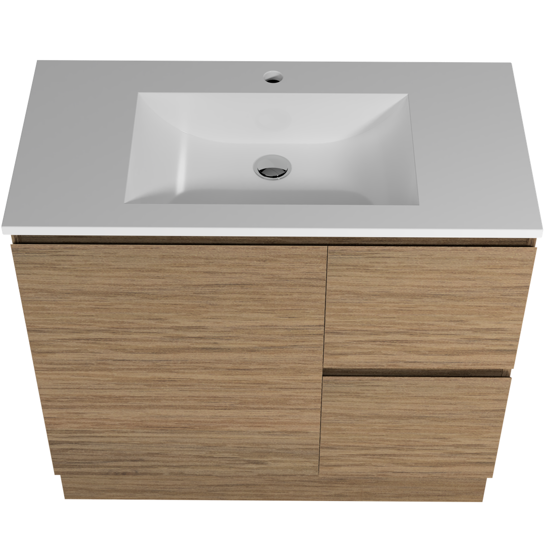 Timberline Nevada Vanity 900mm Right Bowl Regal Top Floor Standing