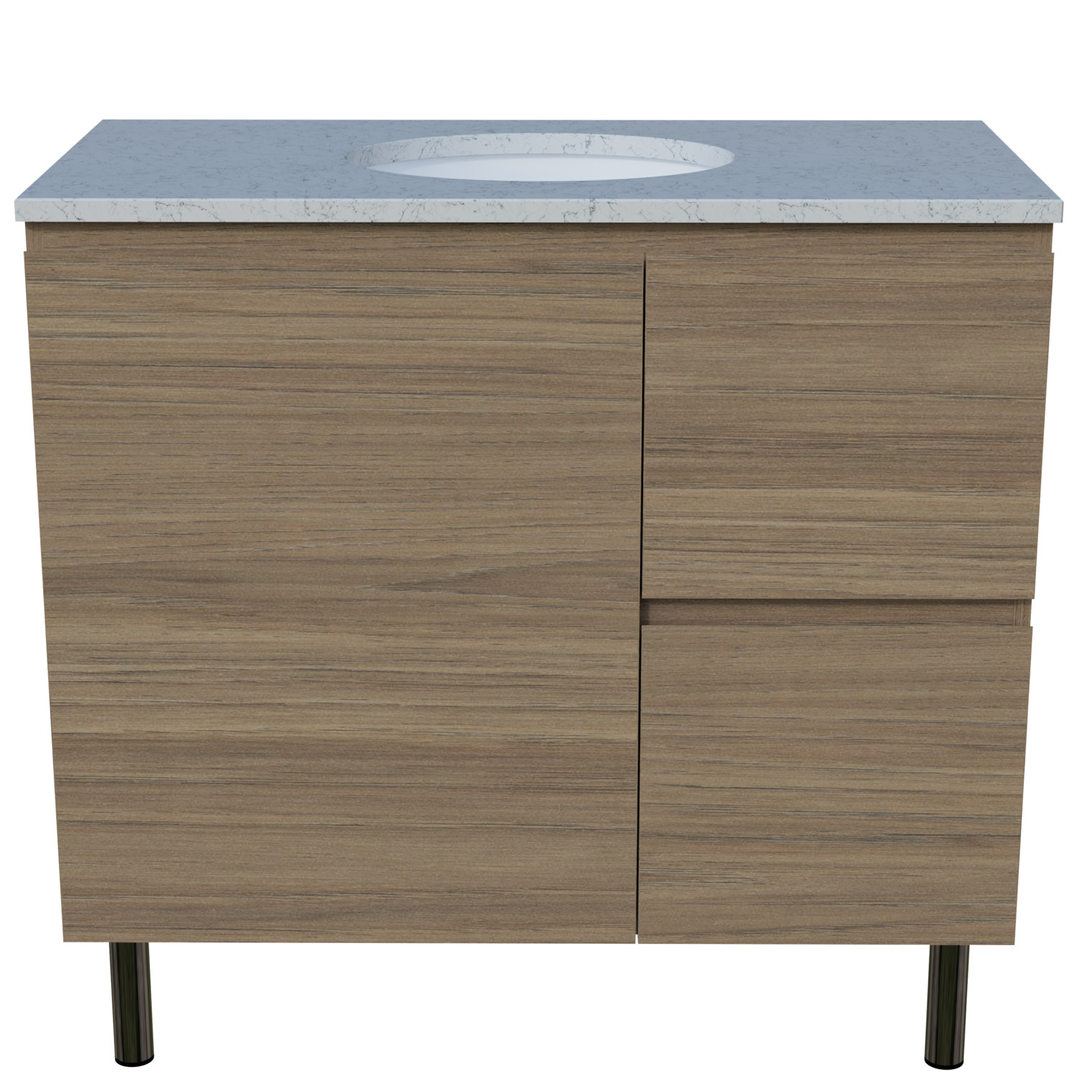Timberline Nevada Vanity 900mm Right Wg Basin Silksurface Uc Top On Legs