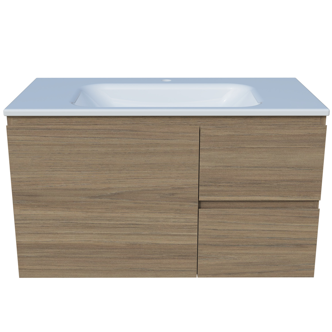 Timberline Nevada Vanity 900mm Centre Bowl Stadium Top Wall Hung