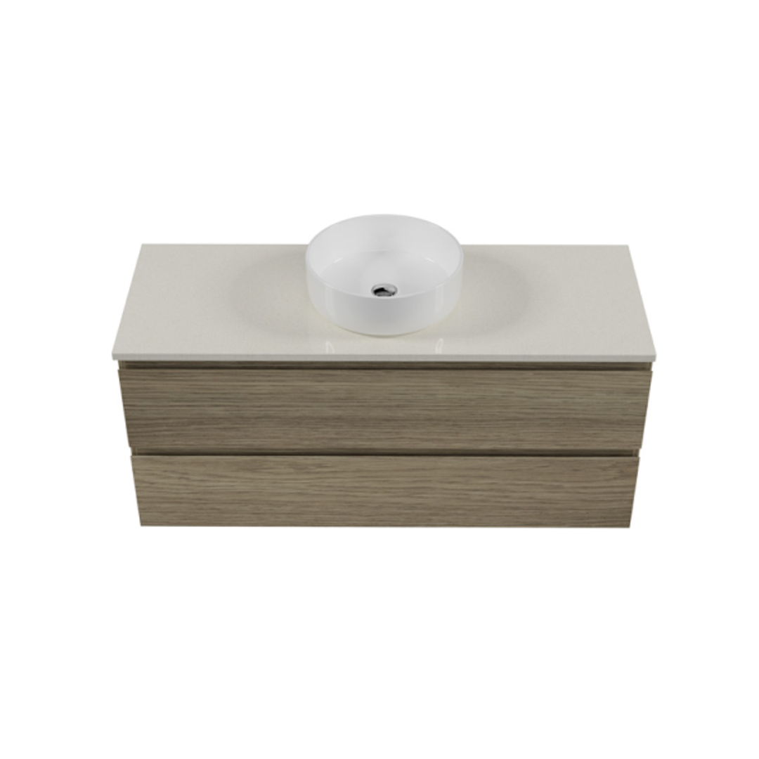 Timberline Nevada Plus 1200mm Wall Hung Vanity Silk Surf Top Ceramic Basin