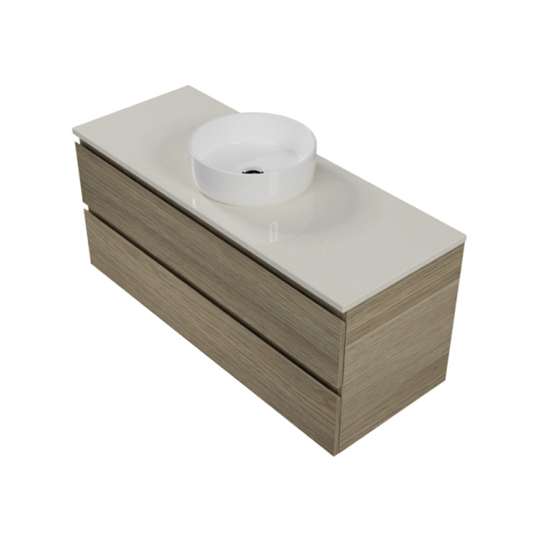 Timberline Nevada Plus 1200mm Wall Hung Vanity Silk Surf Top Ceramic Basin