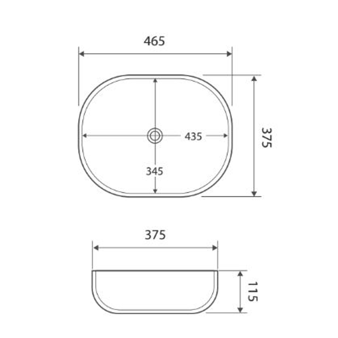 Koko 465mm Above Counter Basin(Fienza P#:Rb185)