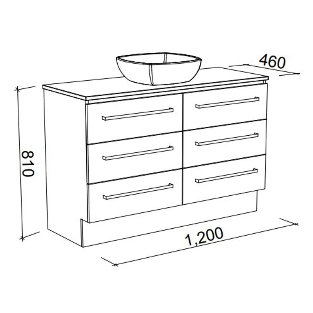 ASHTON VANITY CABINET ONLY 1185MM NO TOP FLOORSTANDING(TIMBERLN P#:A12XF) - Burdens Plumbing