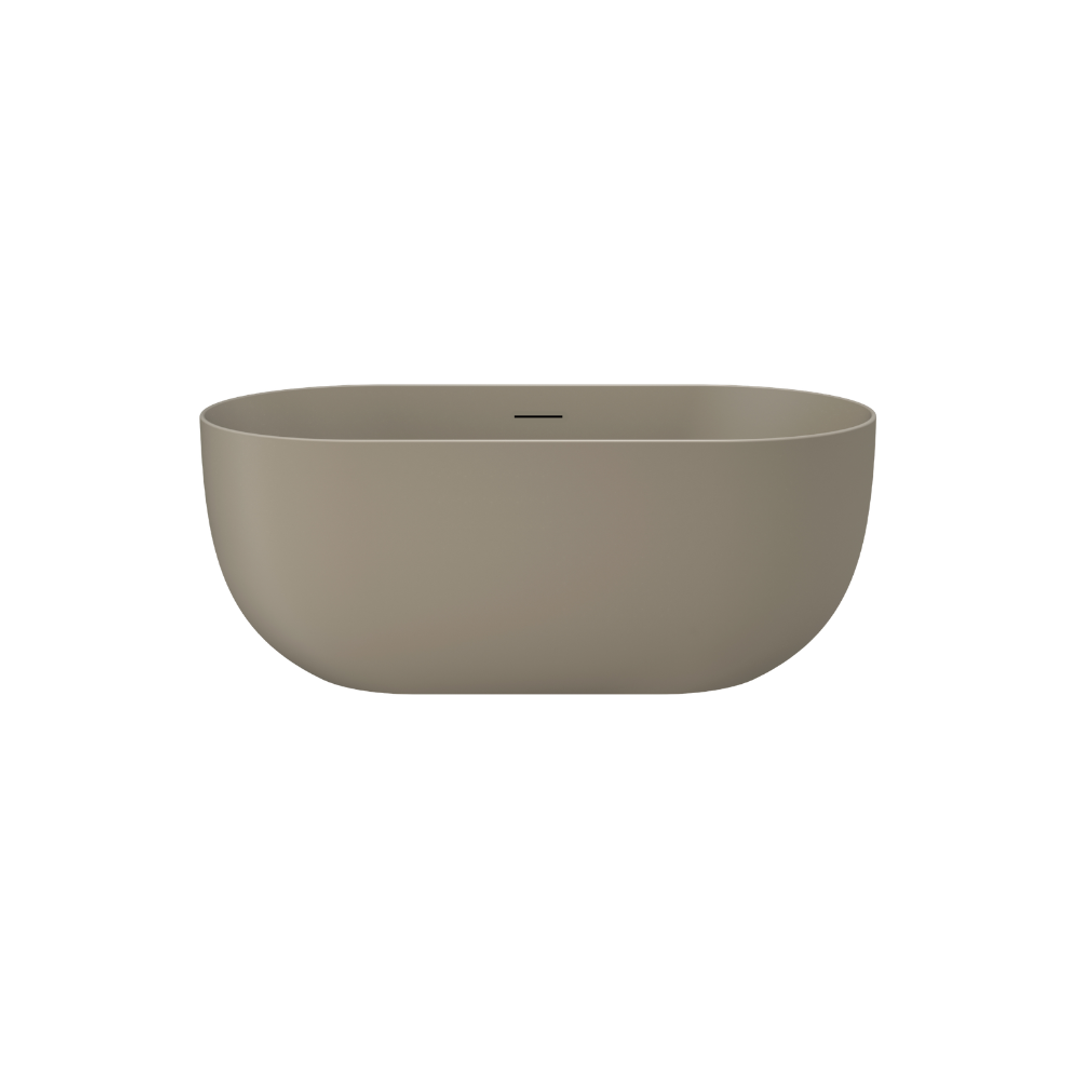 Linsol Nora 1500Mm Freestanding Bath With Overflow Warm Grey