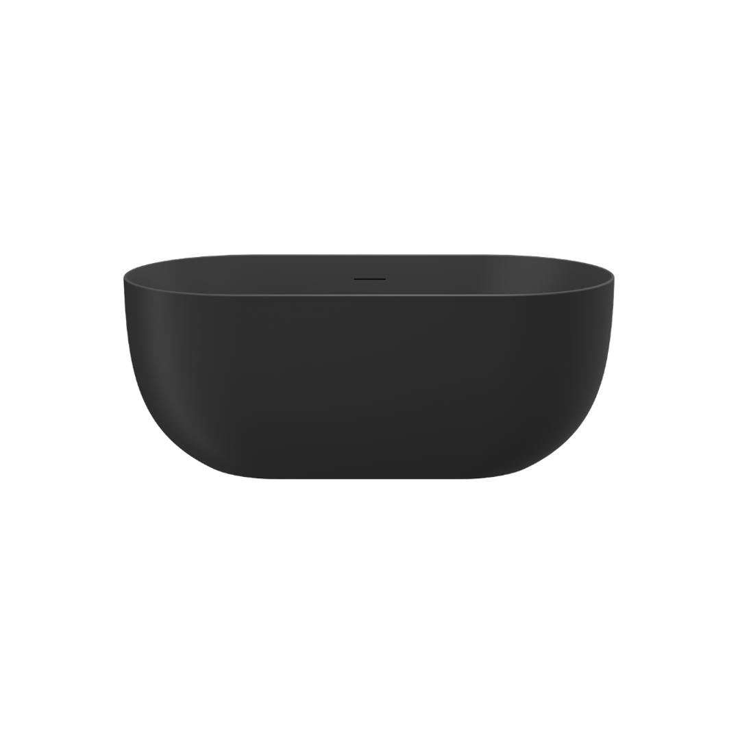 Linsol Nora 1700Mm Freestanding Bath With Overflow Matte Black