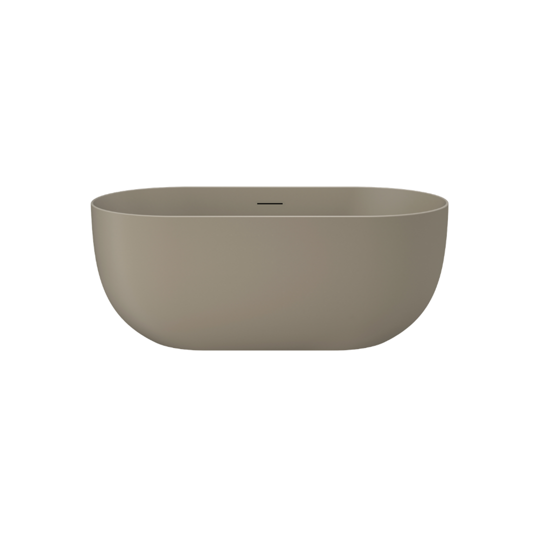 Linsol Nora 1700Mm Freestanding Bath With Overflow Warm Grey