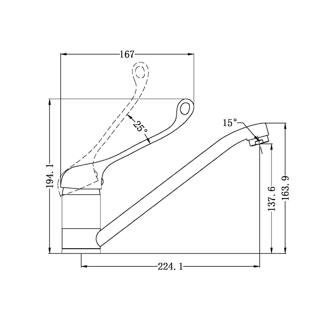 Nero Dda Care Sink Mixer Chrome