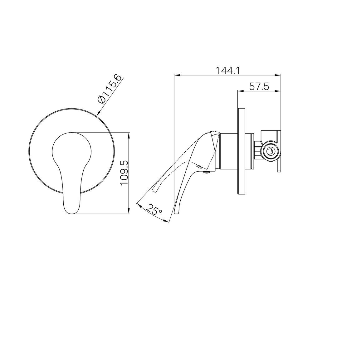 Nero Classic Shower Mixer Chrome