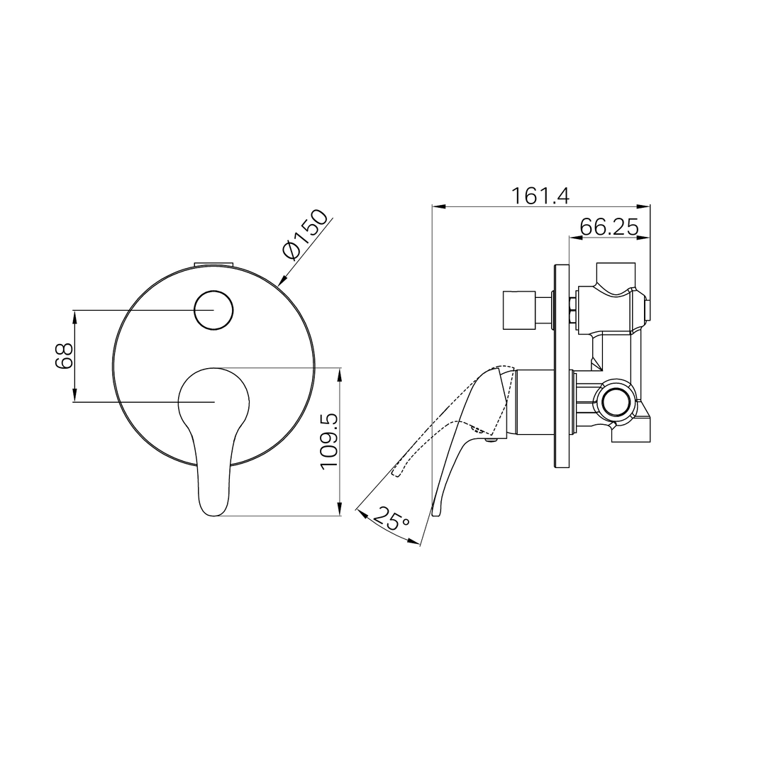 Nero Classic Shower Mixer With Divertor Chrome