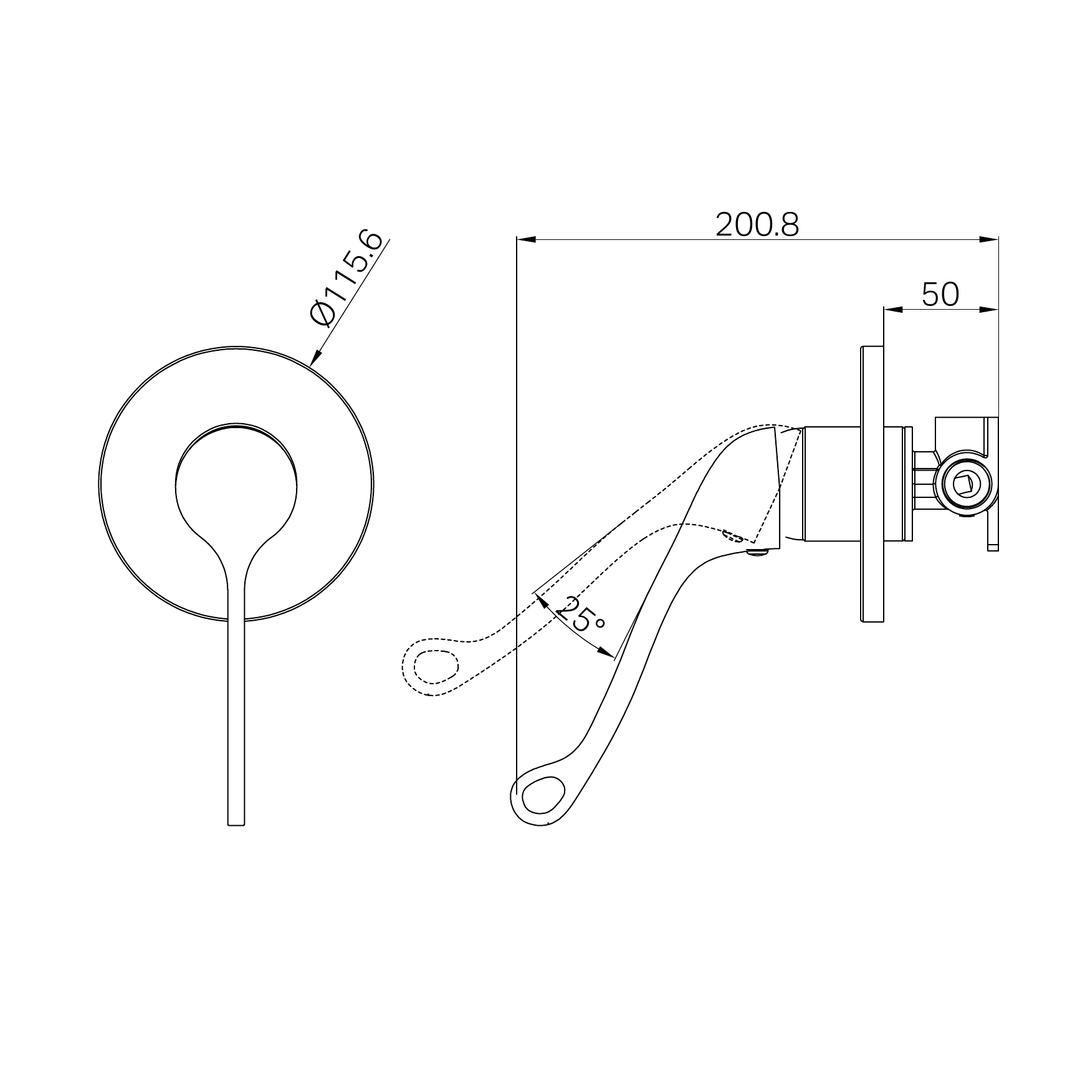 Nero Dda Care Shower Mixer Chrome