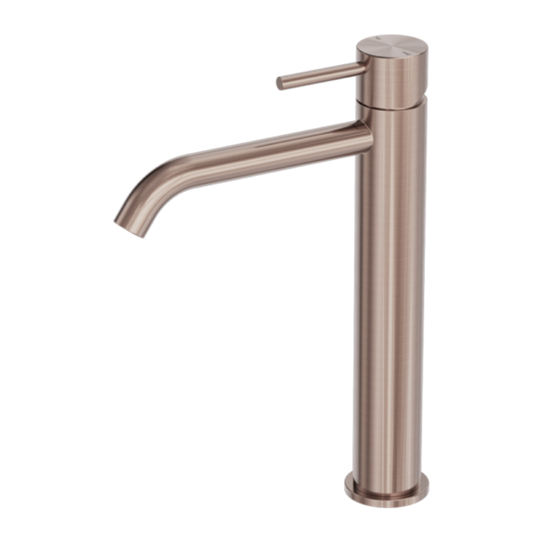 Nero Zen Stainless Steel Tall Basin Mixer Brushed Bronze