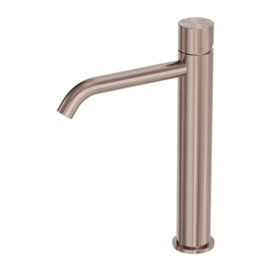 Nero Zen Stainless Steel Tall Basin Mixer Handless Brushed Bronze