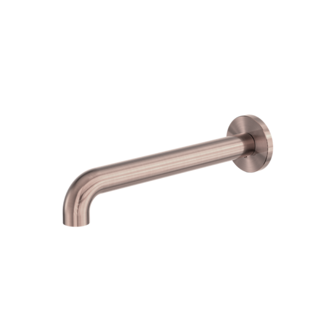 Nero Zen Stainless Steel Round Basin/Bath Spout Only 230Mm Brushed Bronze