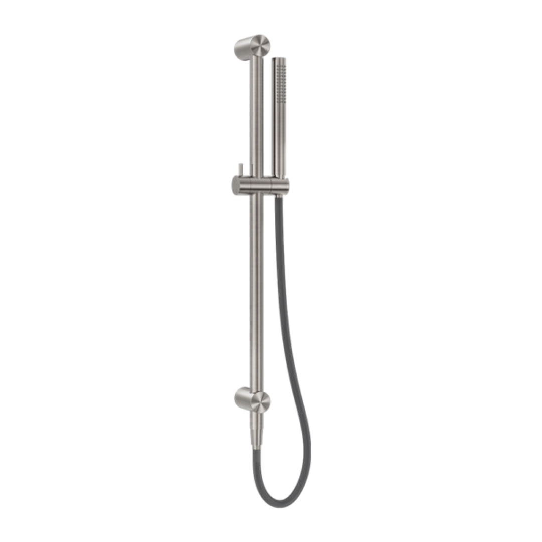 Nero Zen Stainless Steel Shower Rail With Outdoor Shower Hose Brushed Nickel