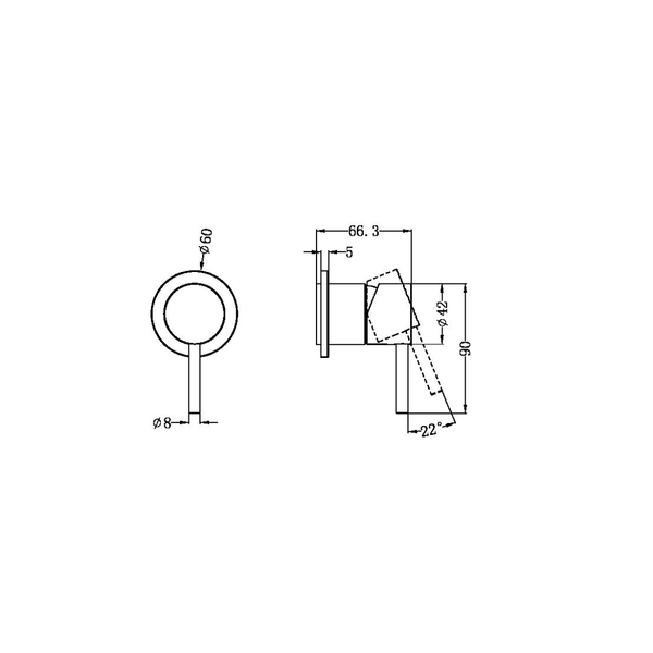 Nero Zen Stainless Steel Shower Mixer Trim Kits Only Graphite