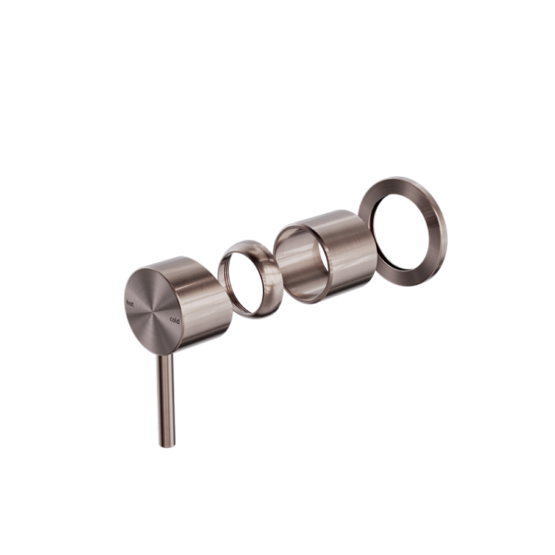 Nero Zen Stainless Steel Shower Mixer Trim Kits Only Brushed Bronze