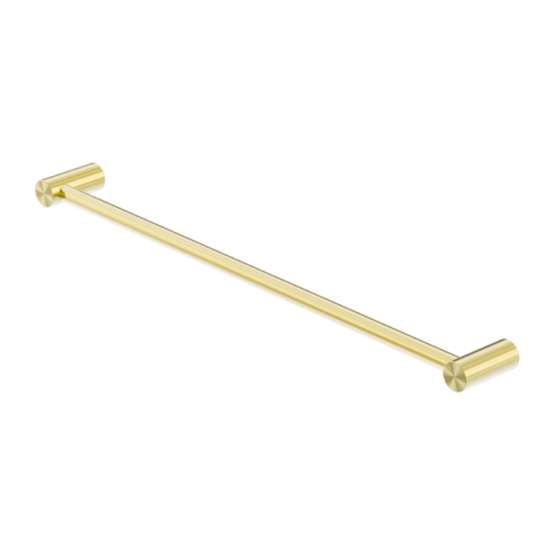 Nero Zen Stainless Steel Single Towel Rail 800Mm Brushed Gold