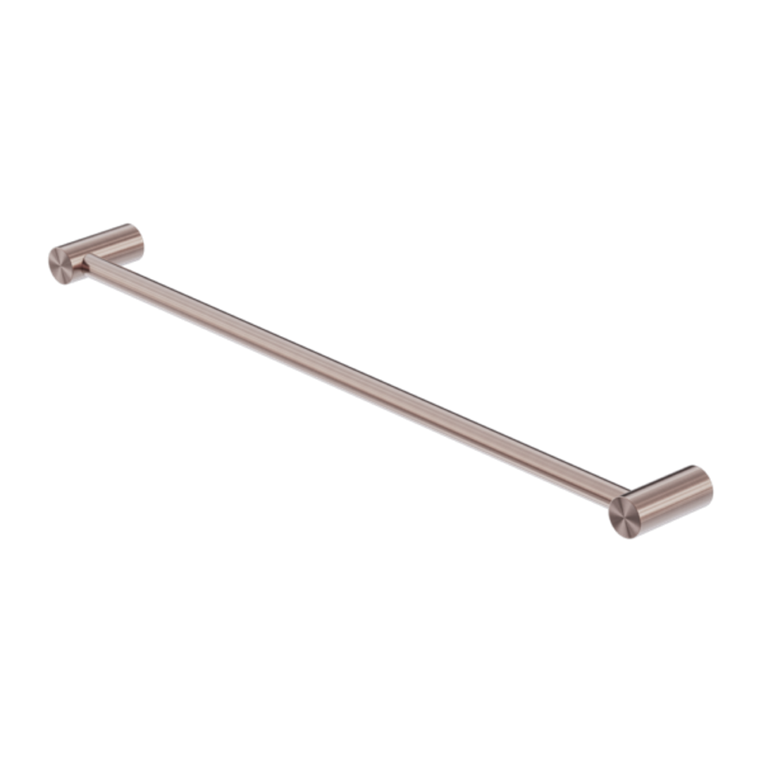 Nero Zen Stainless Steel Single Towel Rail 800Mm Brushed Bronze