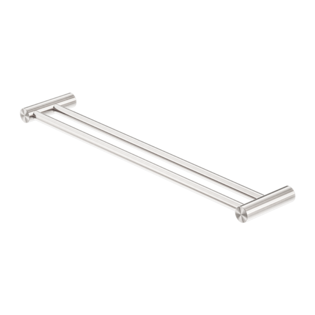 Nero Zen Stainless Steel Double Towel Rail 800Mm Brushed Bronze