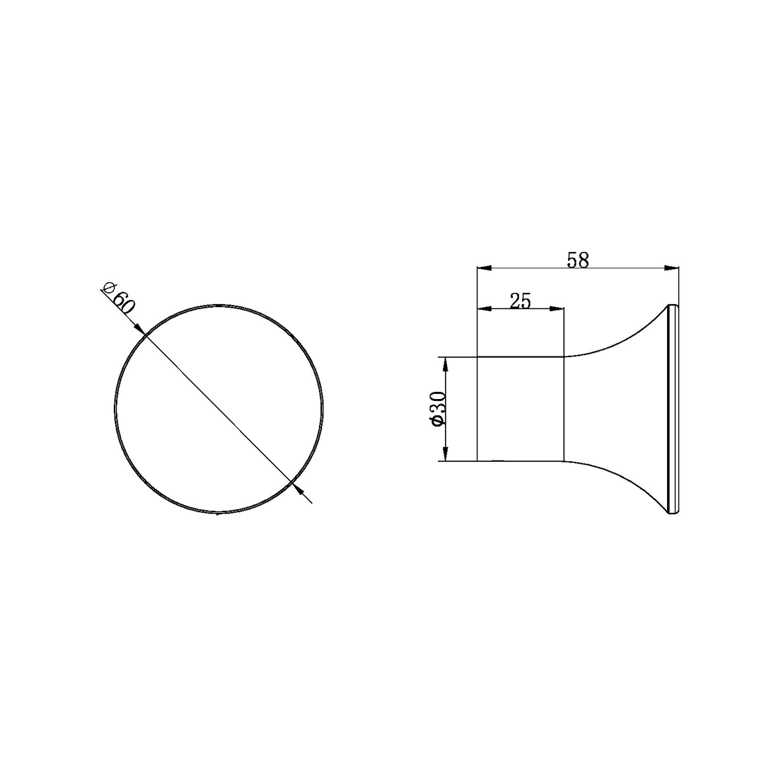 Nero Zen Stainless Steel Robe Hook Brushed Nickel