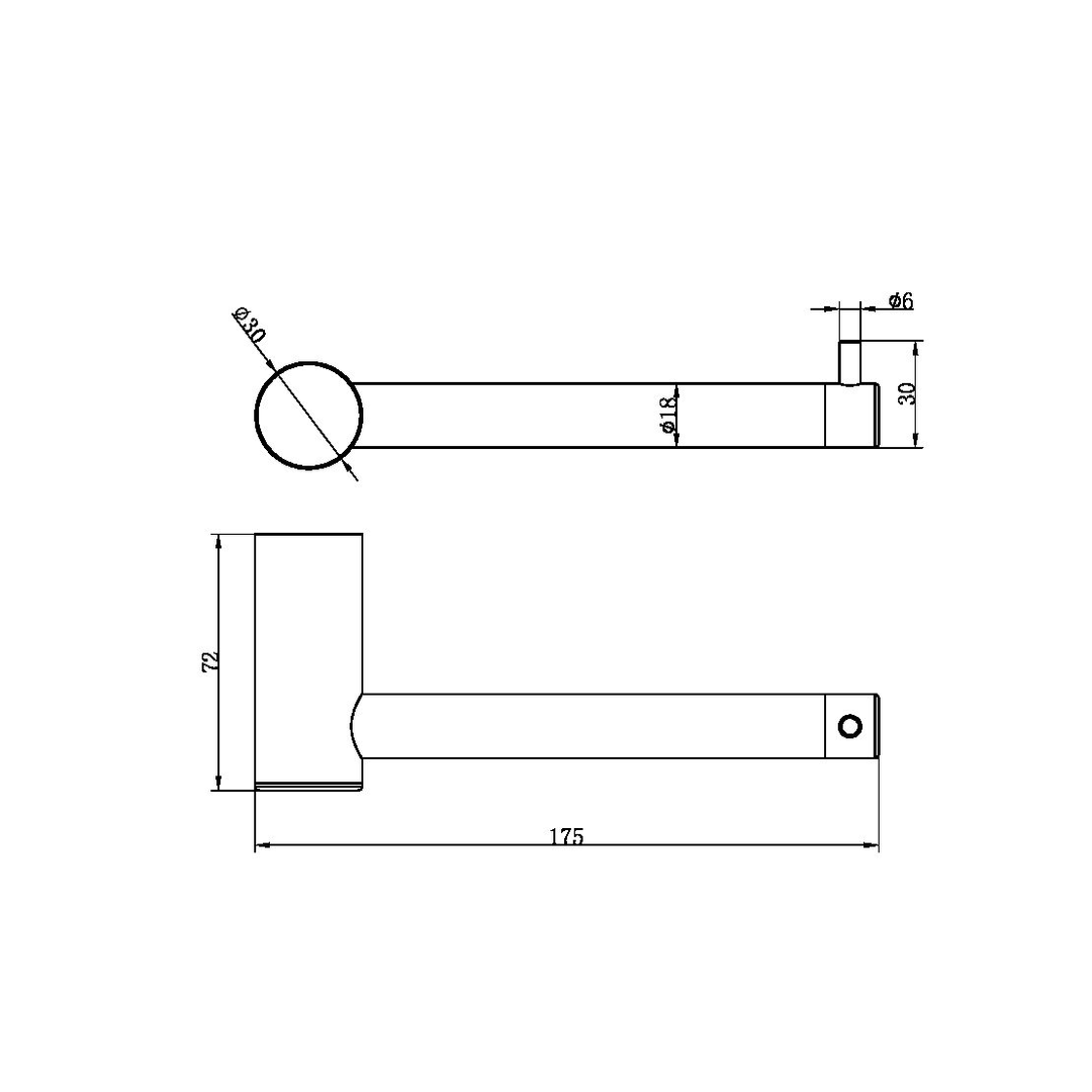 Nero Zen Stainless Steel Toilet Roll Holder Brushed Nickel