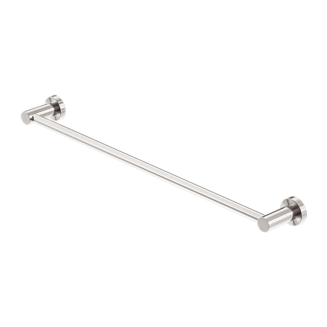 Mecca Single Towel Rail 600mm Brushed Nickel