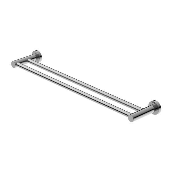 Nero Mecca Double Towel Rail 600Mm Chrome
