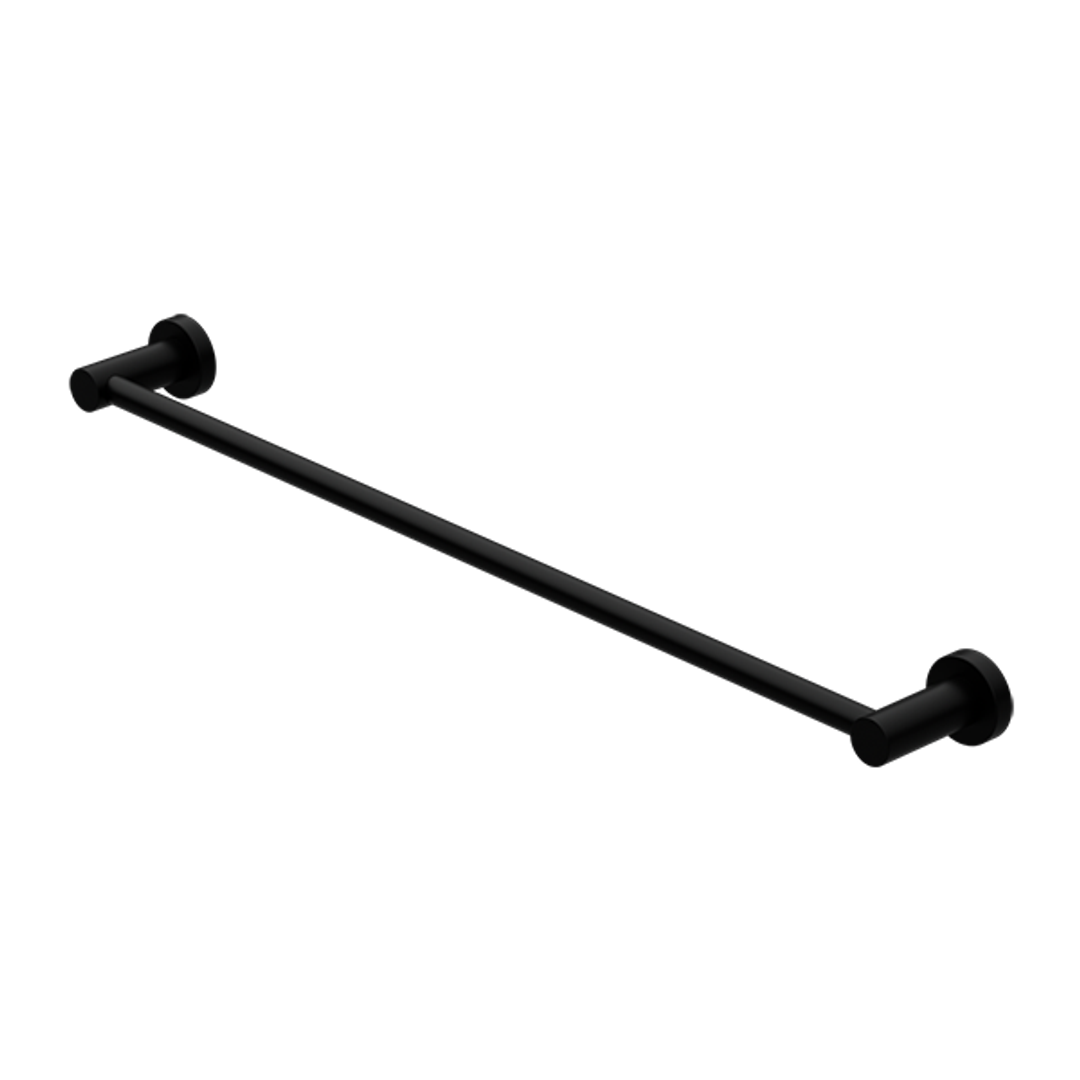 Mecca Single Towel Rail 600mm Matt Black