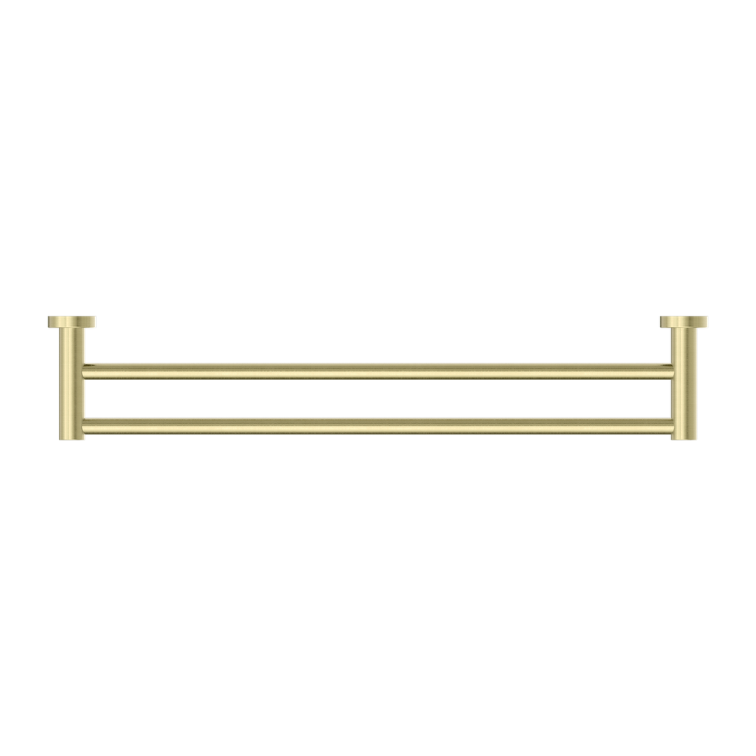 Mecca Double Towel Rail 600mm Brushed Gold