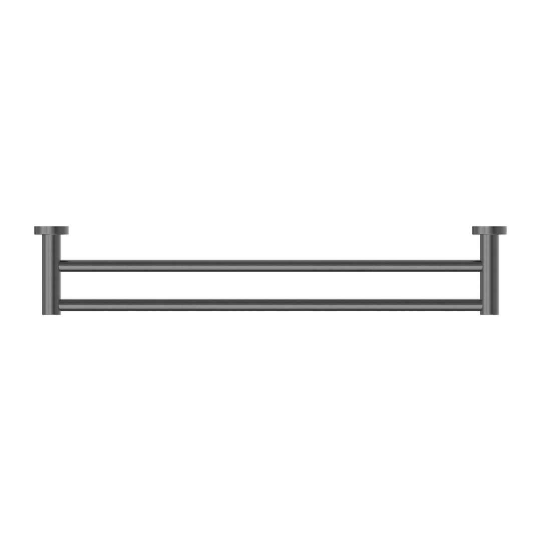 Nero Mecca Double Towel Rail 600Mm Gun Metal