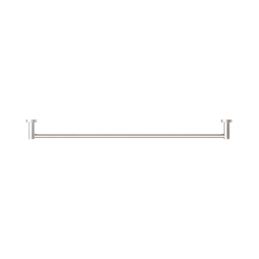 Nero Mecca Single Towel Rail 800Mm Brushed Nickel