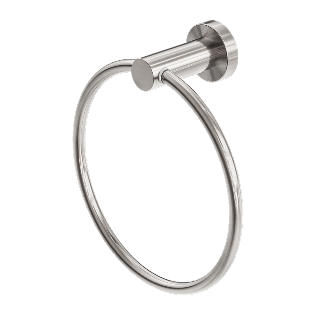 Mecca Hand Towel Ring Brushed Nickel