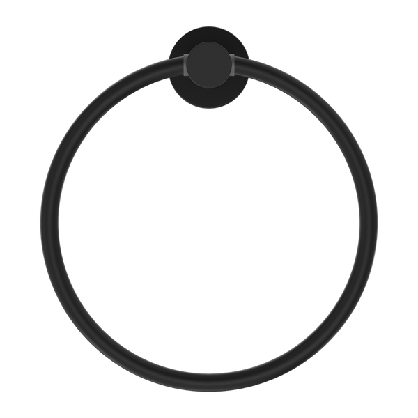 Nero Mecca Towel Ring Round Matt Black