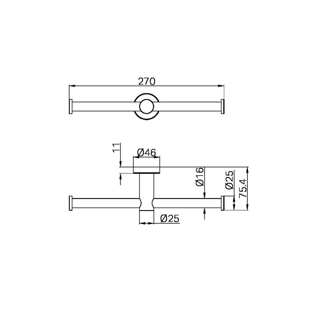 Nero Mecca Double Toilet Roll Holder - Gunmetal