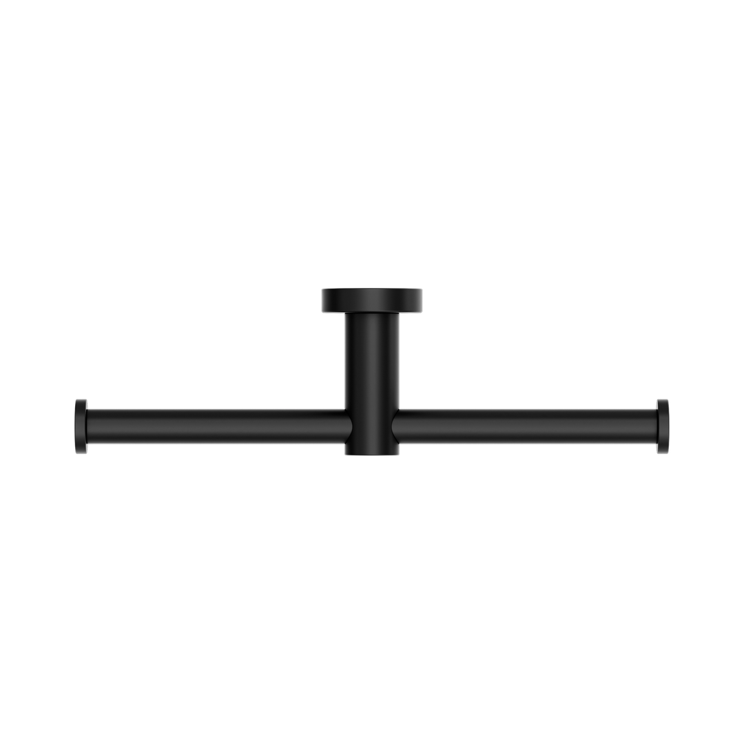 Nero Mecca Double Toilet Roll Holder Matte Black Nr1986Dmb