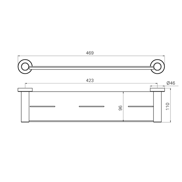 Nero Mecca Metal Shower Shelf Matte White