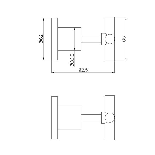 Nero X Plus Wall Tops Assembly Brushed Nickel