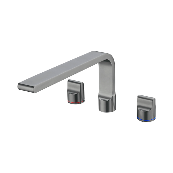 Nero Pearl Bath Set With Swivel Spout - Gun Metal Grey
