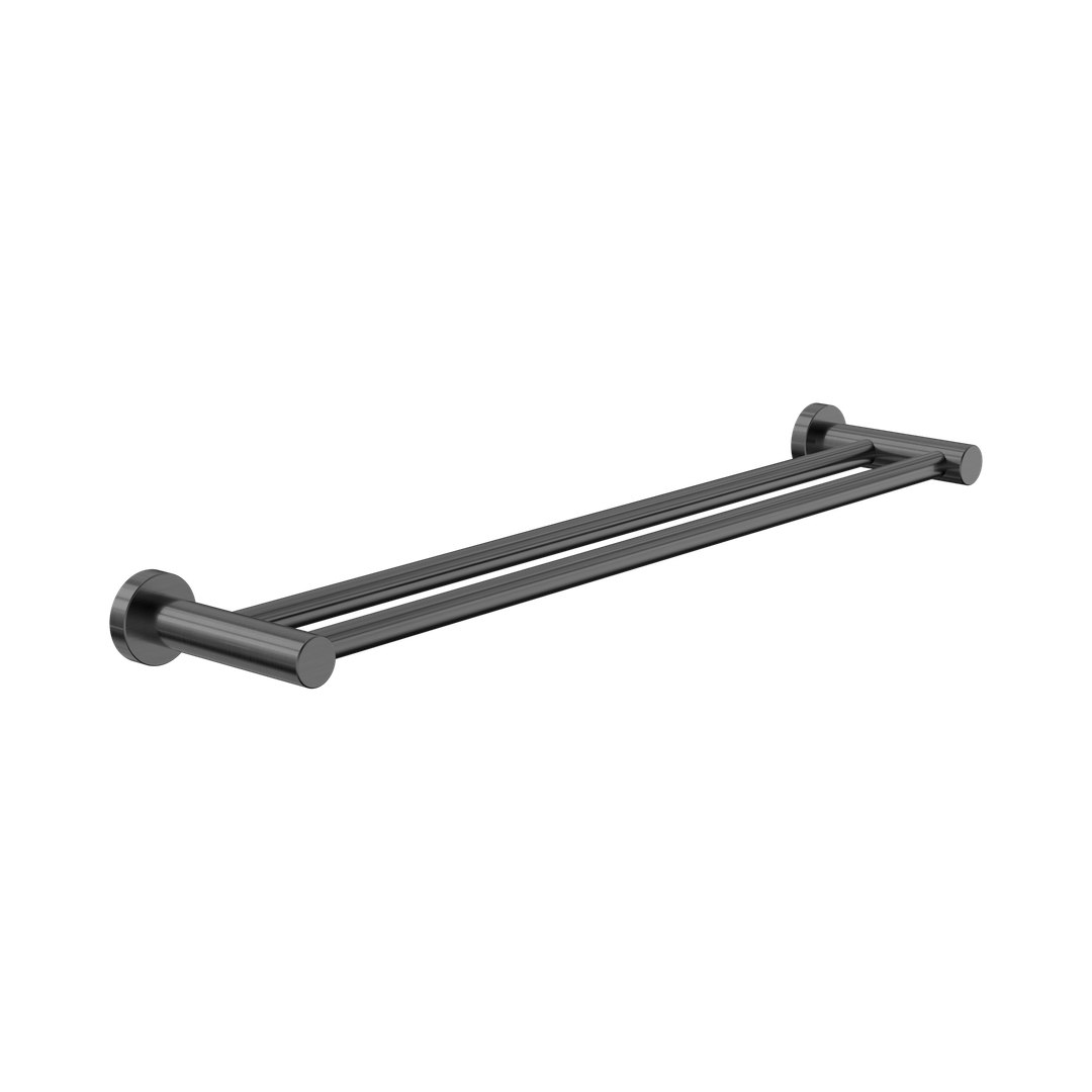 Nero Dolce Ii Double Towel Rail 600Mm Gun Metal
