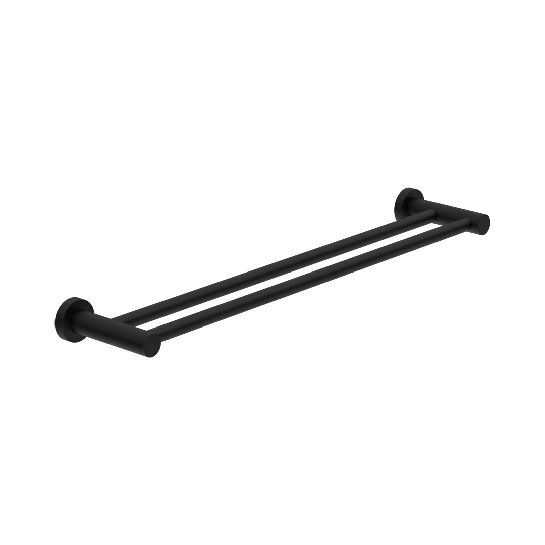 Nero Dolce Ii Double Towel Rail 600Mm Matte Black