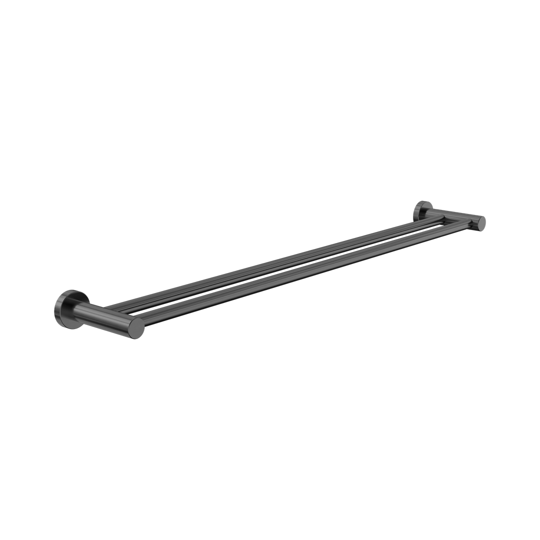 Nero Dolce Ii Double Towel Rail 800Mm Gun Metal