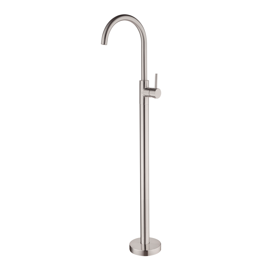 Nero Dolce Floormount Mixer - Brushed Nickel