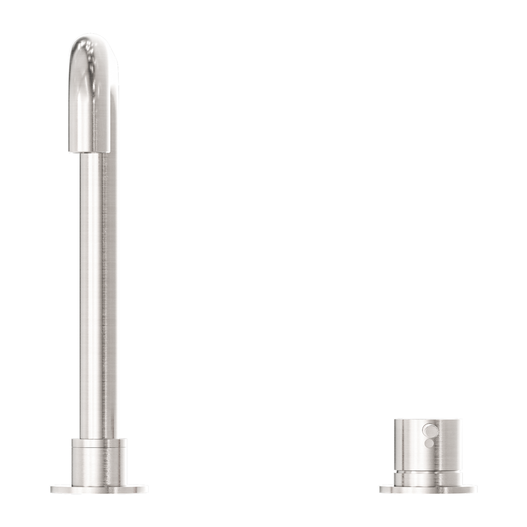 Nero Mecca Hob Basin Mixer Square Spout Gun Metal